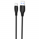  Кабель Proove Simple Silicone USB to Type-C 3A (2m) Black (CCSS15001221)