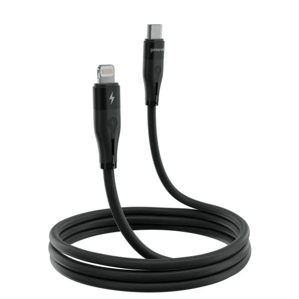  Кабель Proove Soft Silicone Type-C to Lightning 27W (2m) Black (CCSO27002121)