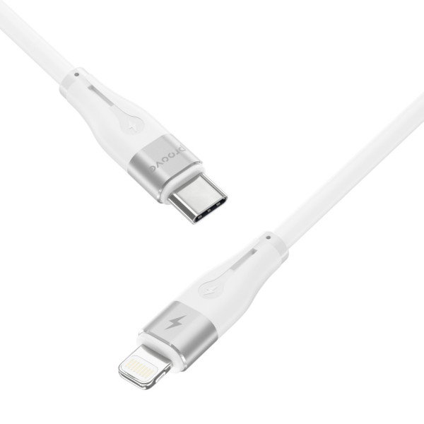  Кабель Proove Soft Silicone Type-C to Lightning 27W (2m) White (CCSO27002122)