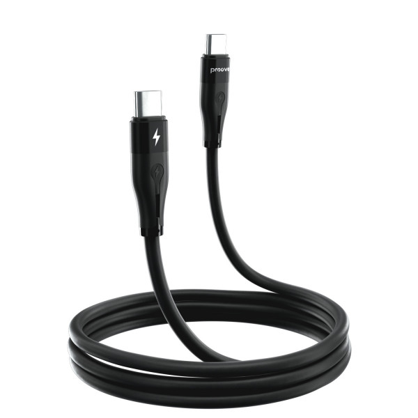  Кабель Proove Soft Silicone Type-C to Type-C 60W (2m) Black (CCSO60002221)