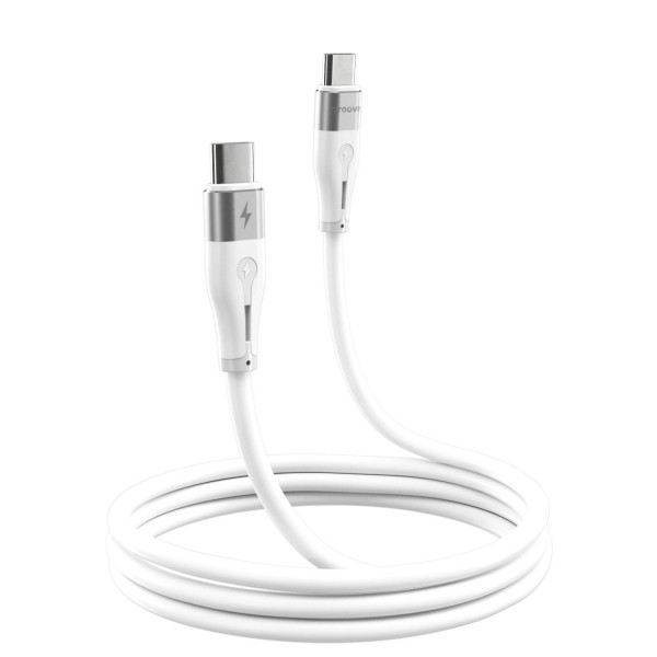  Кабель Proove Soft Silicone Type-C to Type-C 60W (2m) White (CCSO60002222)