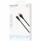  Кабель Proove Soft Silicone USB to Lightning 24A (2m) Black (CCSO20001121)