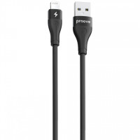 Кабель Proove Soft Silicone USB to Lightning 2.4A (2m) Black (CCSO20001121)