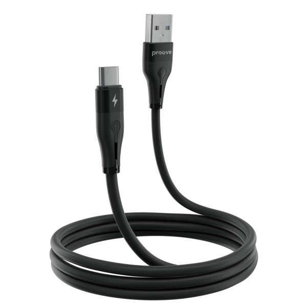  Кабель Proove Soft Silicone USB to Type-C 3A (2m) Black (CCSO20001221)