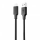  Кабель Proove Striped Silicone USB to Lightning (1m) Black (CCSS00001101)