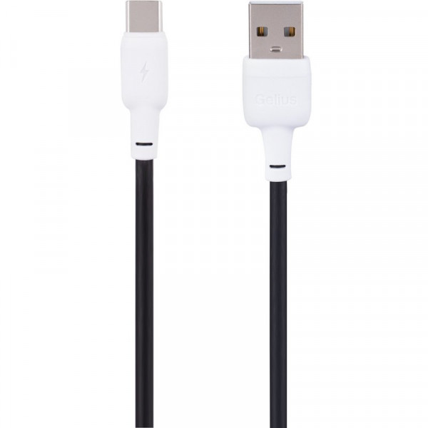  Кабель USB Gelius Full Silicon GP-UCN001C Type-C 12m (18W) Black/White