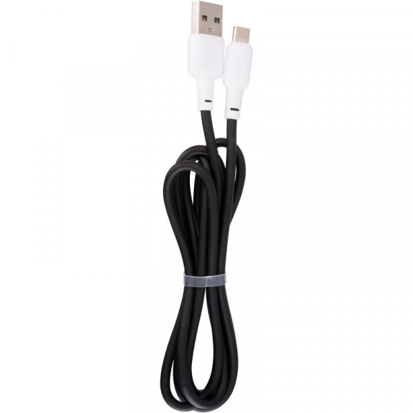  Кабель USB Gelius Full Silicon GP-UCN001M MicroUSB 12m (18W) Black/White