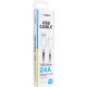  Кабель USB Gelius Full Silicon GP-UCN001M MicroUSB 12m (18W) Black/White