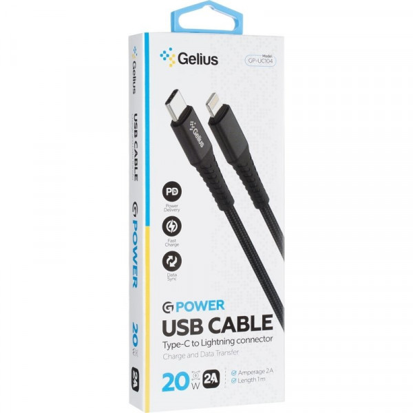  Кабель USB Gelius G-Power GP-UC104 PD Type-C/Lightning 1м