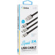  Кабель USB Gelius Squid GP-UC102 3in1 MicroUSB/Lightning/Type-C 1м (12W) Black