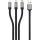  Кабель USB Gelius Squid GP-UC102 3in1 MicroUSB/Lightning/Type-C 1м (12W) Black
