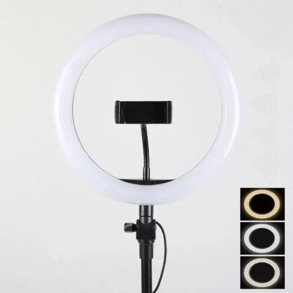  Кільцева лампа LED 26cm Black (QX-260)