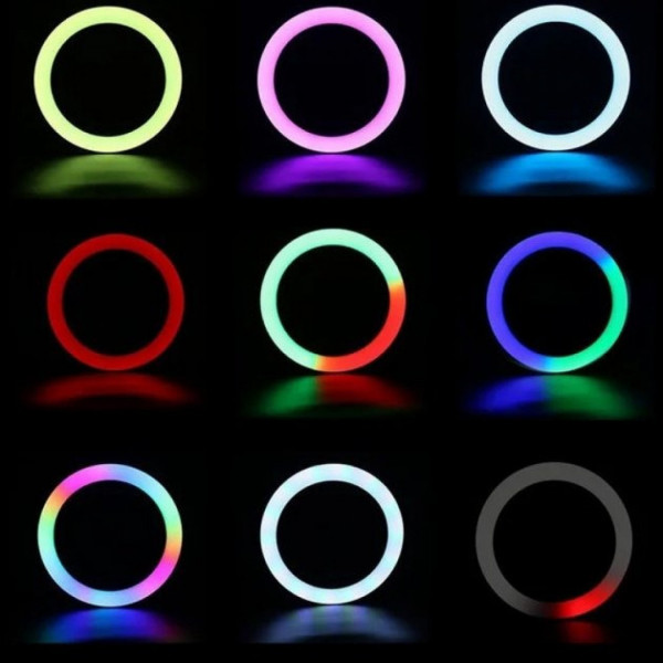  Кільцева лампа RGB MJ36 Black 36см