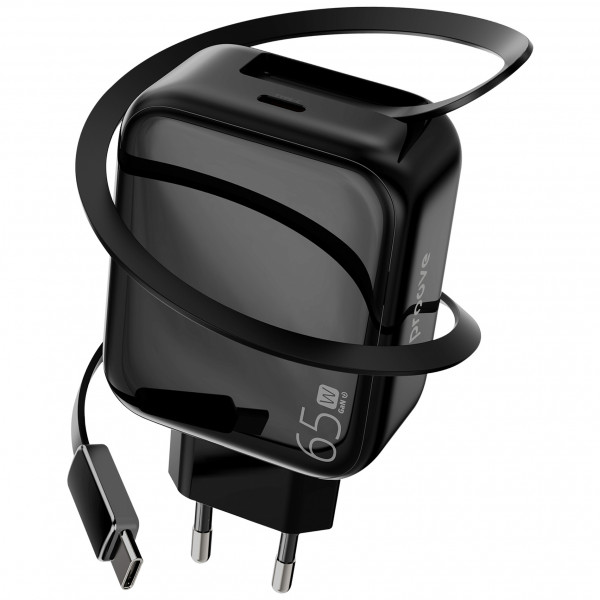  Мережевий зарядний пристрій Proove Fixtape GaN 65W (Type-C) Black (WCFP65010201)