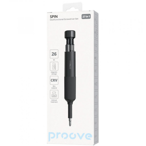  Багатофункціональний набір викруток Proove Spin 27in1 Gray (MTSS27000003)