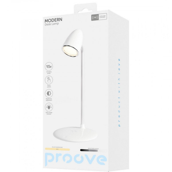  Настільна лампа з бездротовою зарядкою Proove Modern Beige (PLMD05002007)