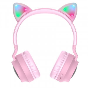  Навушники накладні Hoco W27 Cat Ear Wireless Headphones Pink