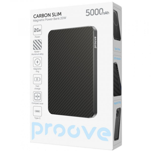  Павербанк Proove Carbon Slim 20W 5000mAh Nightfall (PBCS20010051)