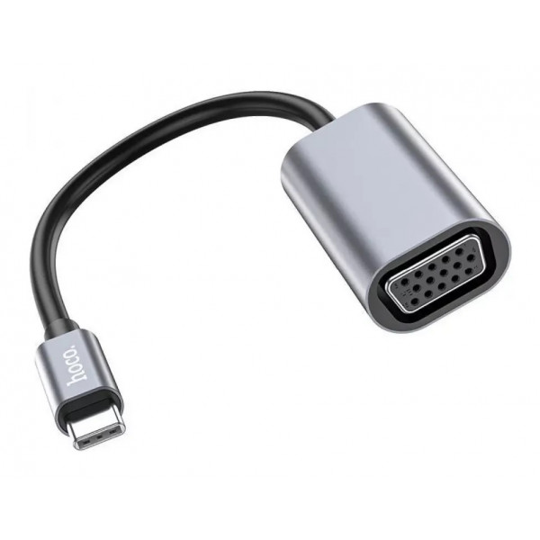  Перехідник Hoco UA21 Origin Type-C to VGA Metal Gray