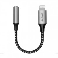 Перехідник AUX Proove SoundMesh Lightning to 3.5mm Gray (ACSM00005101)