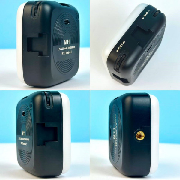  Портативне відеосвітло M11 2000mAh із затискачем