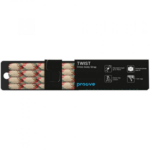  Ремінець для телефона Proove Twist Check Cross-Body Strap Beige/Brown (PSBSUNCC1565)