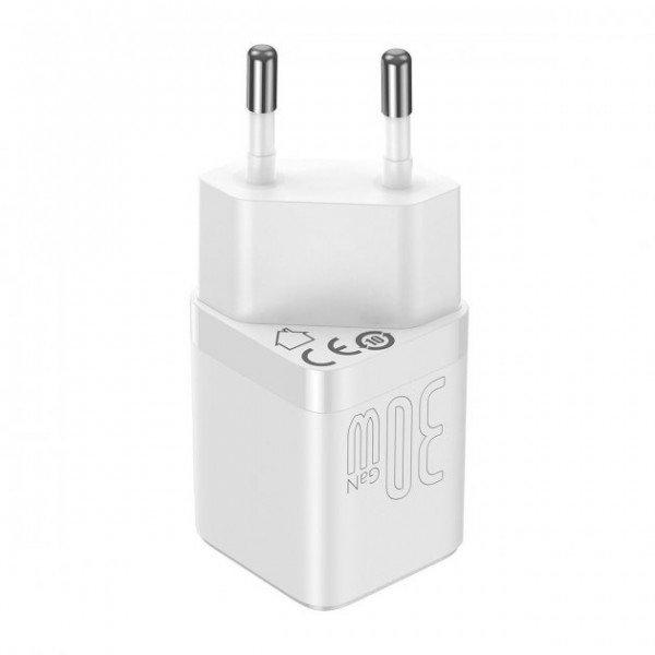  Зарядний пристрій Baseus GaN3 Fast Charger 30W 1 Type-C White