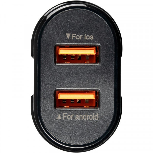  Сетевое зарядное устройство Gelius Avangard GP-HC06 2USB 24A 12W + кабель Lightning Black
