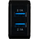  Мережевий зарядний пристрій Gelius Prime GU-HC02 2USB 21A 12W + кабель Type-C Black