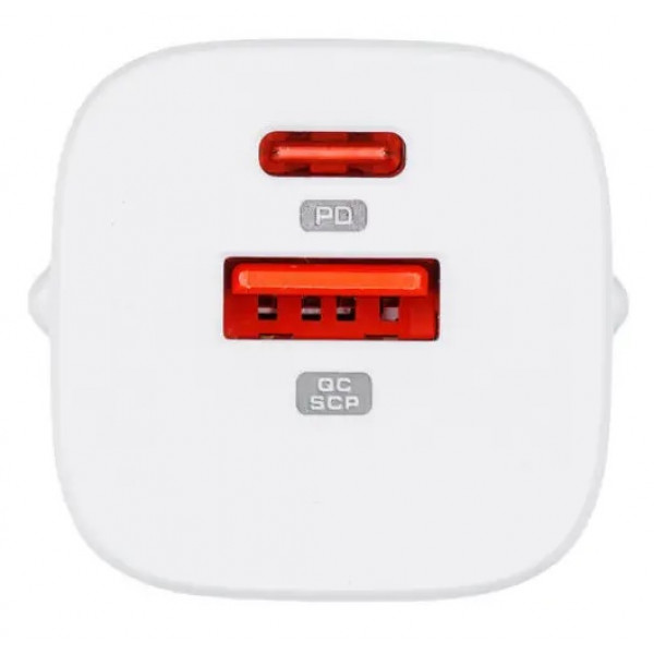 Сетевое зарядное устройство Glasscove 33W GAN 2-PORT TYPE-C + USB TC-099BPQ33