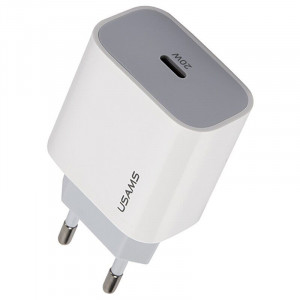  Зарядний пристрій USAMS CC118 T34 PD Fast Travel Type-C Charger 20W