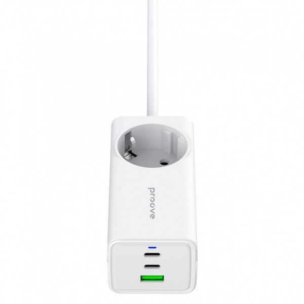  Мережевий фільтр Proove Power Strip PD-02 65W (2 Type-C + 1USB) White (PSP165210001)