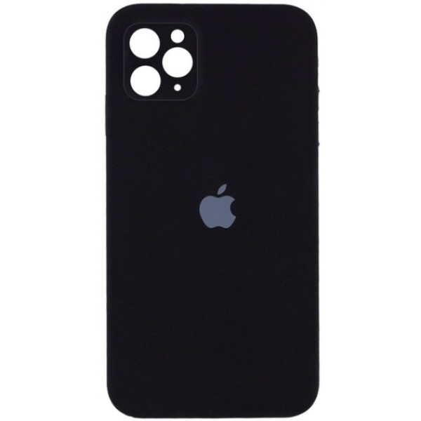  Силіконова накладка Silicone Case Square iPhone 11 Pro Max Black
