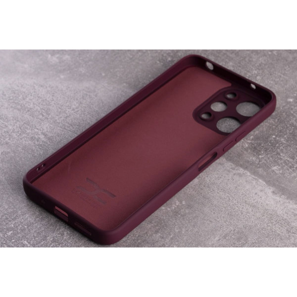  Силиконовая накладка Soft Silicone Case для Xiaomi Redmi 12 Burgundy