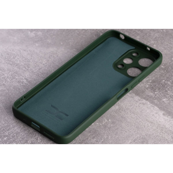  Силиконовая накладка Soft Silicone Case для Xiaomi Redmi 12 Dark Green