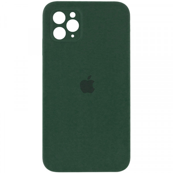  Силіконова накладка Silicone Case Square iPhone 11 Pro Max Pine Green