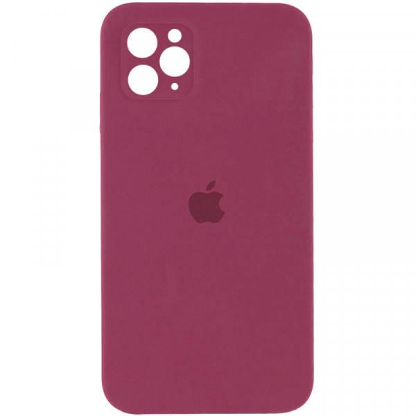  Силіконова накладка Silicone Case Square iPhone 12 Pro Max Maroon