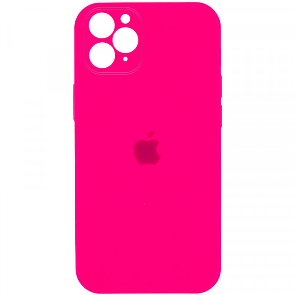  Силіконова накладка Silicone Case Square iPhone 12 Pro Max Shiny Pink