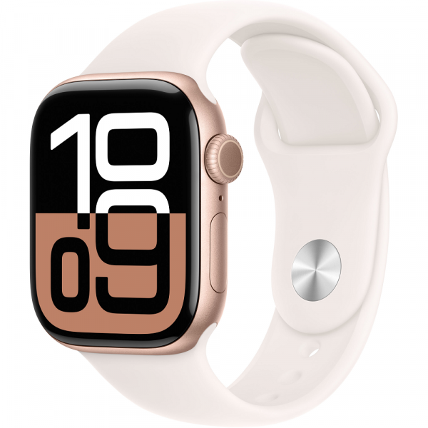  Смарт-годинник Apple Watch Series 10 GPS 42mm Rose Gold Aluminium Case with Light Blush Sport Band - S/M (MWWH3QH/A)