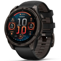 Смарт-часы Garmin Fenix 8 47mm AMOLED Sapphire Carbon Gray DLC Titanium Bezel with Black Silicone Band (010-02904-20/21/29)
