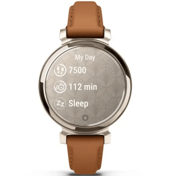  Смарт-годинник Garmin Lily 2 Classic Cream Gold with Tan Leather Band (010-02839-02/60)