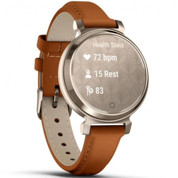  Смарт-годинник Garmin Lily 2 Classic Cream Gold with Tan Leather Band (010-02839-02/60)