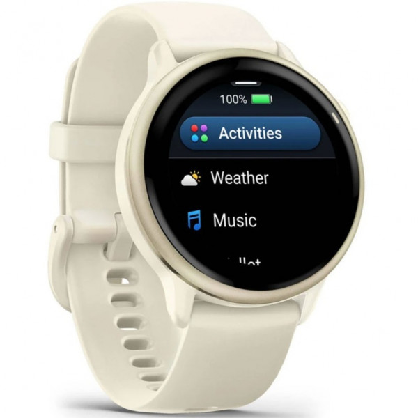  Смарт-годинник Garmin Vivoactive 6 Lunar Gold with Bone Band (010-02985-01/41)
