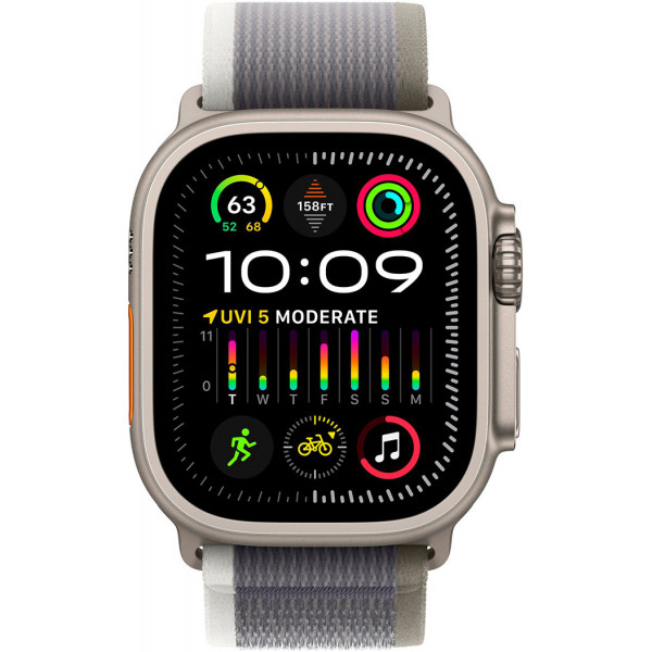  Смарт-час Apple Watch Ultra 2 GPS + Cellular, 49mm Titanium Case with Green/Grey Trail Loop – M/L