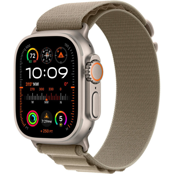  Смарт-час Apple Watch Ultra 2 GPS + Cellular, 49mm Titanium Case with Olive Alpine Loop – Small