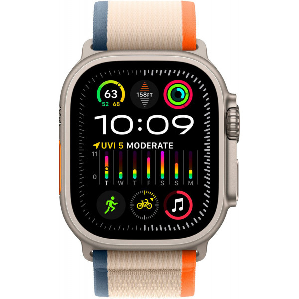  Смарт-час Apple Watch Ultra 2 GPS + Cellular, 49mm Titanium Case with Orange/Beige Trail Loop – S/M