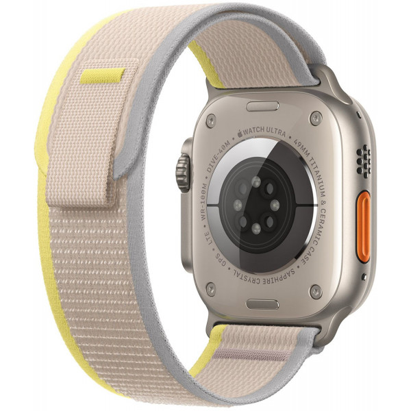  Смарт-час Apple Watch Ultra GPS + Cellular 49mm Titanium Case with Yellow/Beige Trail Loop – S/M