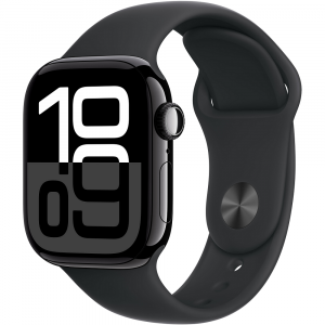  Смарт-годинник Apple Watch Series 10 GPS 42mm Jet Black Aluminium Case with Black Sport Band - S/M (MWWE3QH/A)