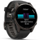  Смарт-часы Garmin Fenix 8 43mm AMOLED Sapphire Carbon Gray DLC Titanium Bezel with Black/Pebble Gray Silicone Band (010-02903-20/21/28)