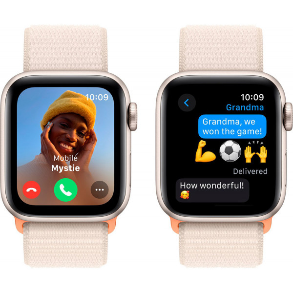  Смартгодинник Apple Watch SE GPS 40mm Starlight Aluminium Case with Starlight Sport Loop